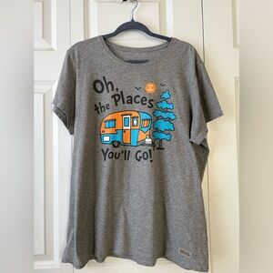 Life Is Good Women’s Tee with quote from Dr Seuss.